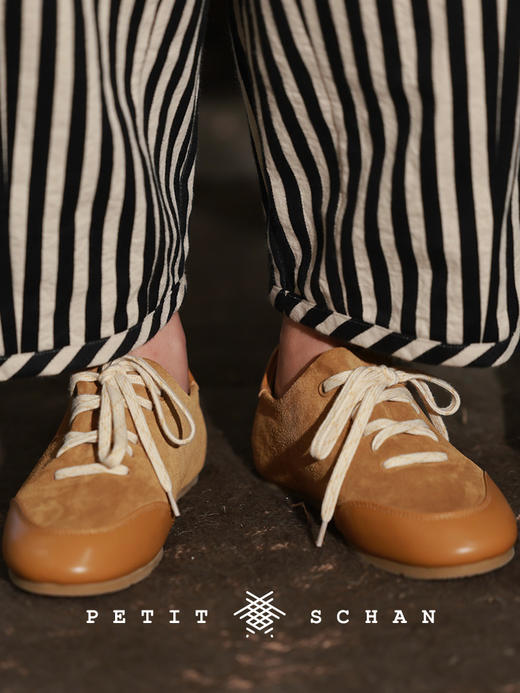 PETIT SCHAN小闪 SHO#006 Equanimous 方寸不乱 巴西牛反绒牛皮一脚蹬复古德训鞋 商品图2