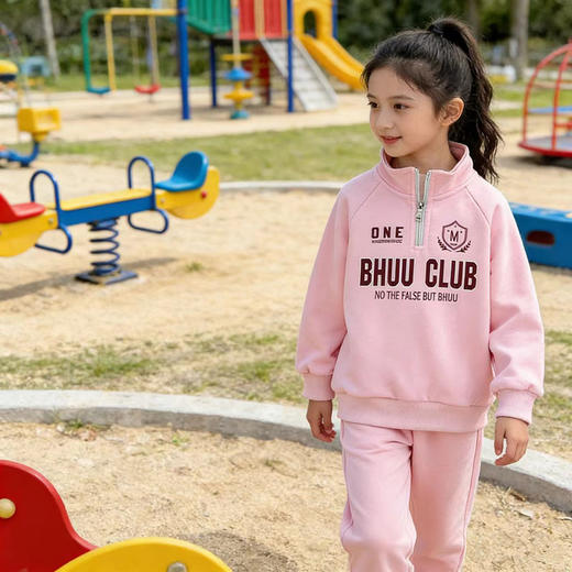 巧豆熊儿童卫衣春秋季新款男女童上衣中大童洋气运动套头衫立领长袖童装90-170★娃娃优选 商品图6