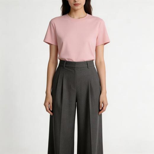 【mix relax系列】SCHIESSER德国舒雅夏季新款外穿女短袖常规款上衣  50S 水柔棉 100%棉 200g/m2  30/26926M 商品图2