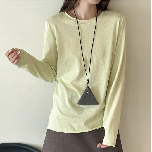 😎贩卖美好🎧用心搭配【Avann 莱赛尔棉卷边百搭T260】🥰 这么多颜色，🌟无论你是喜欢小清新、御姐风还是可爱风 🌸都能找到适合自己的那一款 商品图4