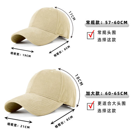 春季大号棒球帽男士韩国大头围遮阳鸭舌帽高级感女款帽子新款新品 商品图1