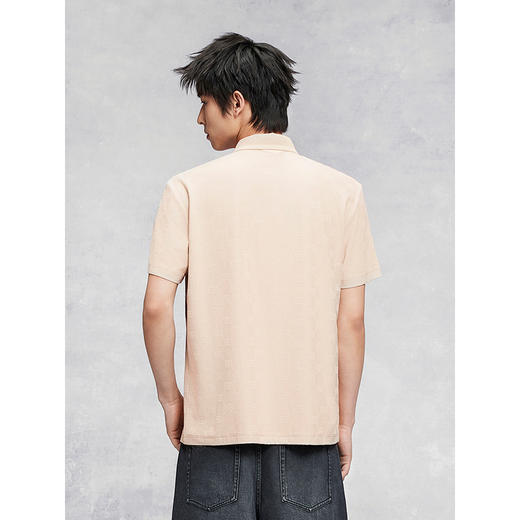 GXG男装 满版印花通勤polo衫男士上衣简约翻领短袖 25夏热卖 商品图4