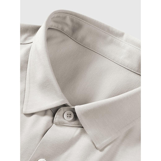 GXG男装 浅卡其质感面料舒适通勤长袖衬衫 25春季热卖G25X031019 商品图2