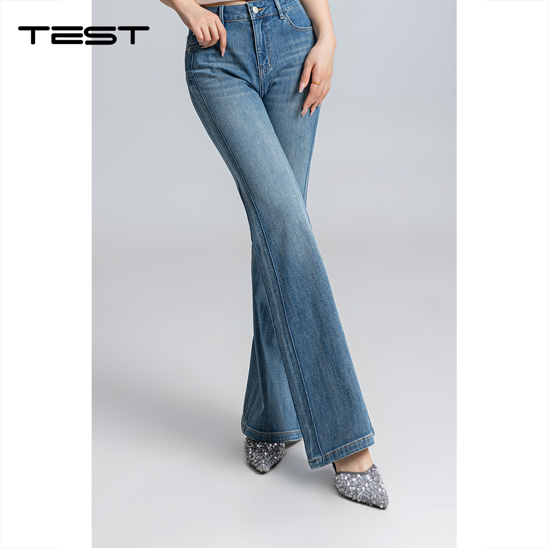 春上新薄款显瘦小个子复古微喇牛仔裤3261012