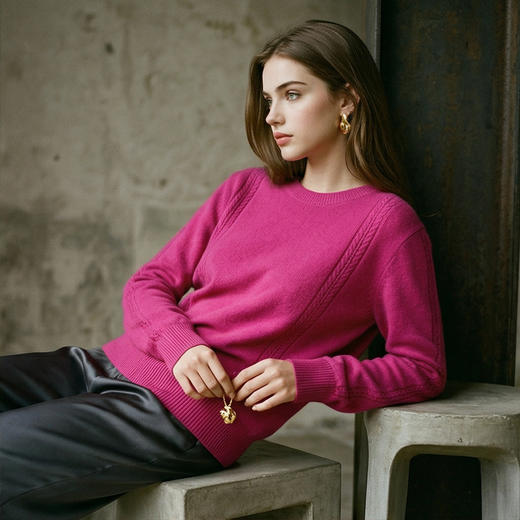 PALUOPO/PL圆领女衫ET23172R/约重225g帕罗 商品图3