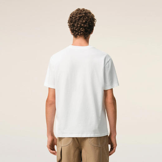 AMI PARIS 男士心形徽标刺绣棉质圆领短袖T恤 白色 HTS346 724 100 商品图4