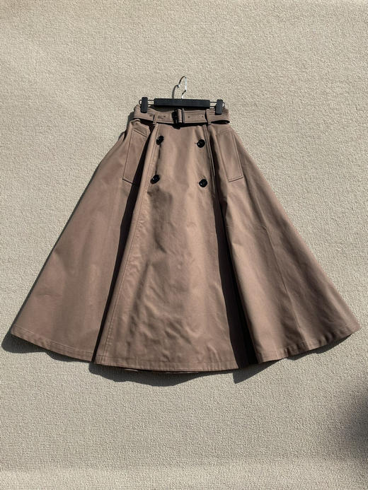 33-6 独家圆正 BBR高智感 半身长裙 嘎巴甸棉质 皮带扣风衣面料 商品图14