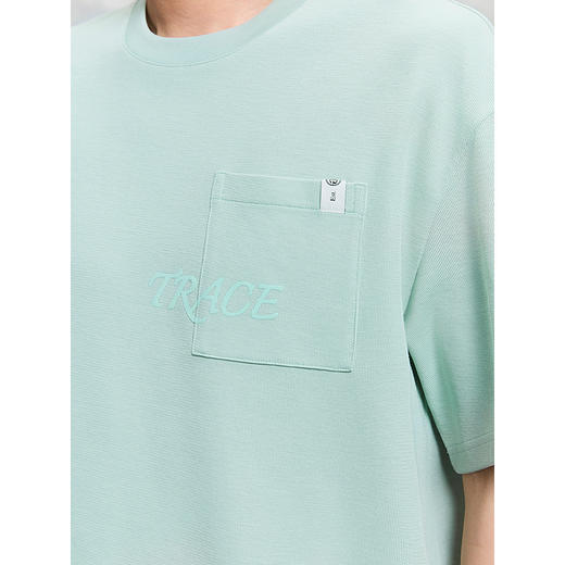 GXG男装 圆领T恤胸前口袋上衣短袖针织 2025年夏季热卖 商品图3