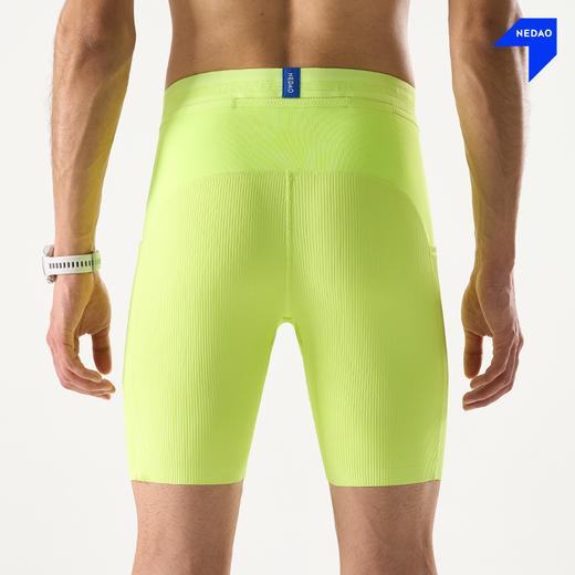 26新品内道汗隐痕条纹四分紧身短裤男女跑步运动春夏新四分半弹短裤 商品图5