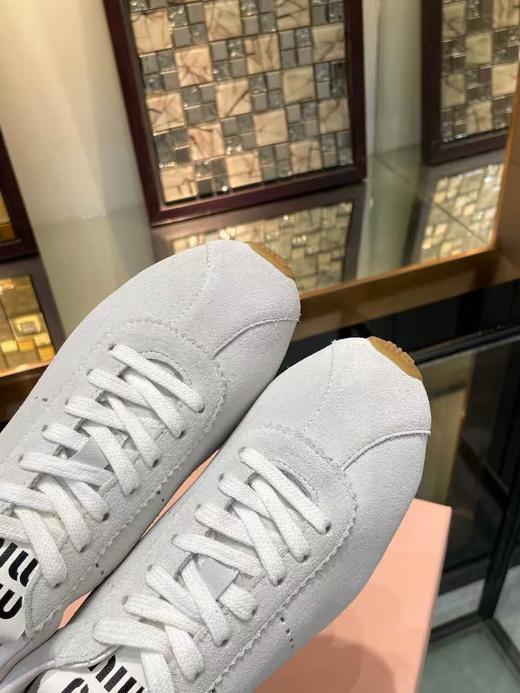 缪缪 Plume绒面牛皮革运动鞋（DBG） 商品图8