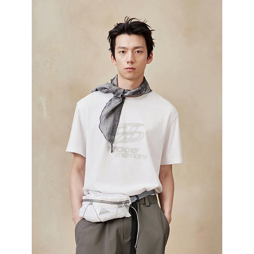 GXG男装 圆领T恤大图案印花短袖针织 2025年夏季热卖G25X442054 商品图2