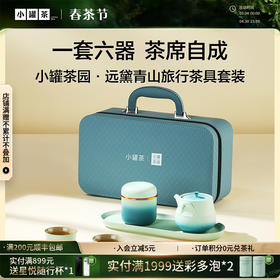 小罐茶园 远黛青山旅行茶具套装（茶壶1，品茗杯*3，茶盘*1，茶罐*1）【现货】