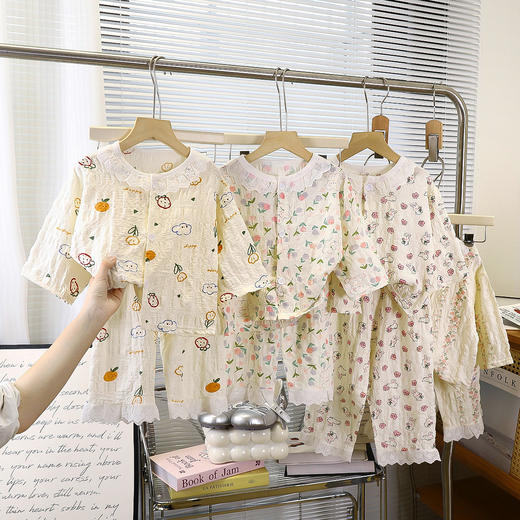 【女童睡衣39/套】儿童春秋夏长袖薄款家居服女孩宝宝时光棉韩版空调服套装聚 商品图12