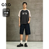 GXG男装 T恤撞色拼接圆领短袖针织时尚休闲短袖T恤 夏季热卖G25X441007 商品缩略图1