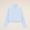 AMI PARIS 女士心形徽标压花棉质短款宽松长袖衬衫 浅蓝色 FSH770 CO0031 450 商品缩略图0