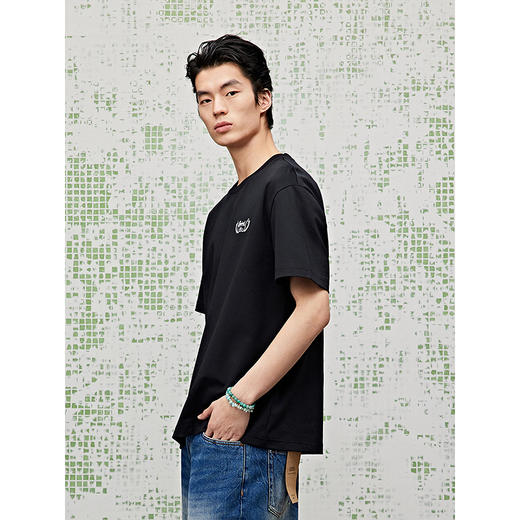 GXG男装圆领T恤背后大图案短袖针织25夏季热卖G25X442133 商品图2