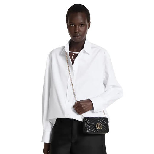 GUCCI 古驰 女士 GG Marmont系列 迷你单肩背包 黑色 841290 AAFAX 1000 商品图6