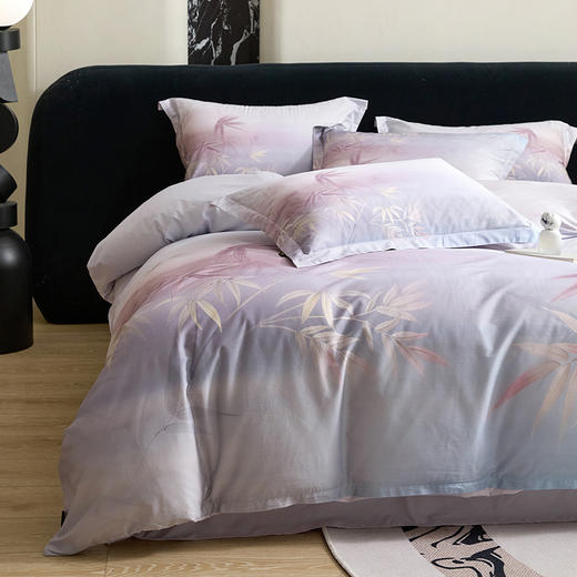 【品牌直发】加倍生活 60支长绒棉纯棉平网大版印花四件套-烟雨江南系列 20色可选 床单款床笠款可选 商品图5