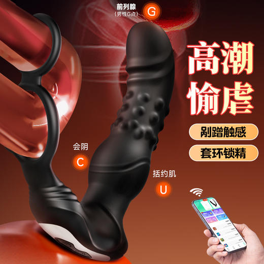 姬欲猎影后庭肛塞男用前列腺按摩震动器锁精环成人情趣性用品自慰 商品图0