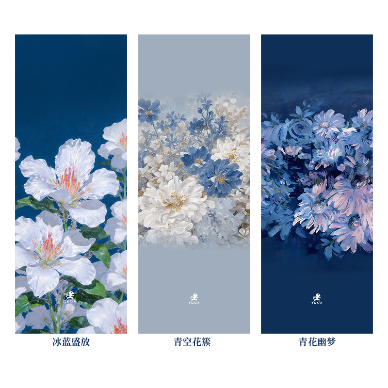 壁虎新款【印花垫-青花幽梦】天然橡胶印花瑜伽垫【5天发货】