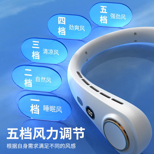 【新款！超长续航】 挂脖无叶风扇 】 USB充电 办公室懒人随身静音 便携式迷你风扇 商品图2