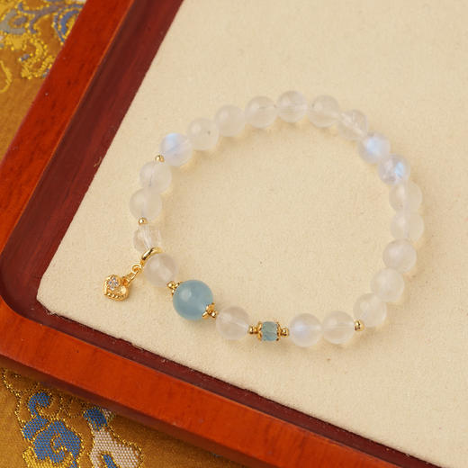 ²【安然水晶】蓝月光石手串（生肖蛇/猴）LS-471 HM02-CRMM-ARSJ 商品图4