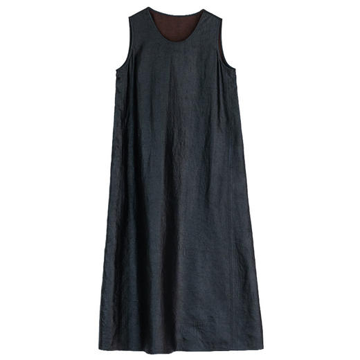 牧衣游原创重磅香云纱龟裂纹无袖连衣裙 福利款 宛婷不支持会员折 商品图4