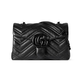 GUCCI 古驰 女士 GG Marmont系列 迷你单肩背包 黑色 856368 AAFS1 1000