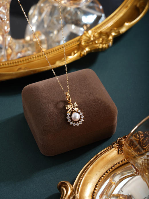 子佩集【圣诞颂歌】银S925珍珠惜王妃套链项链【MLTL042】镀金蝴蝶结2602 商品图2