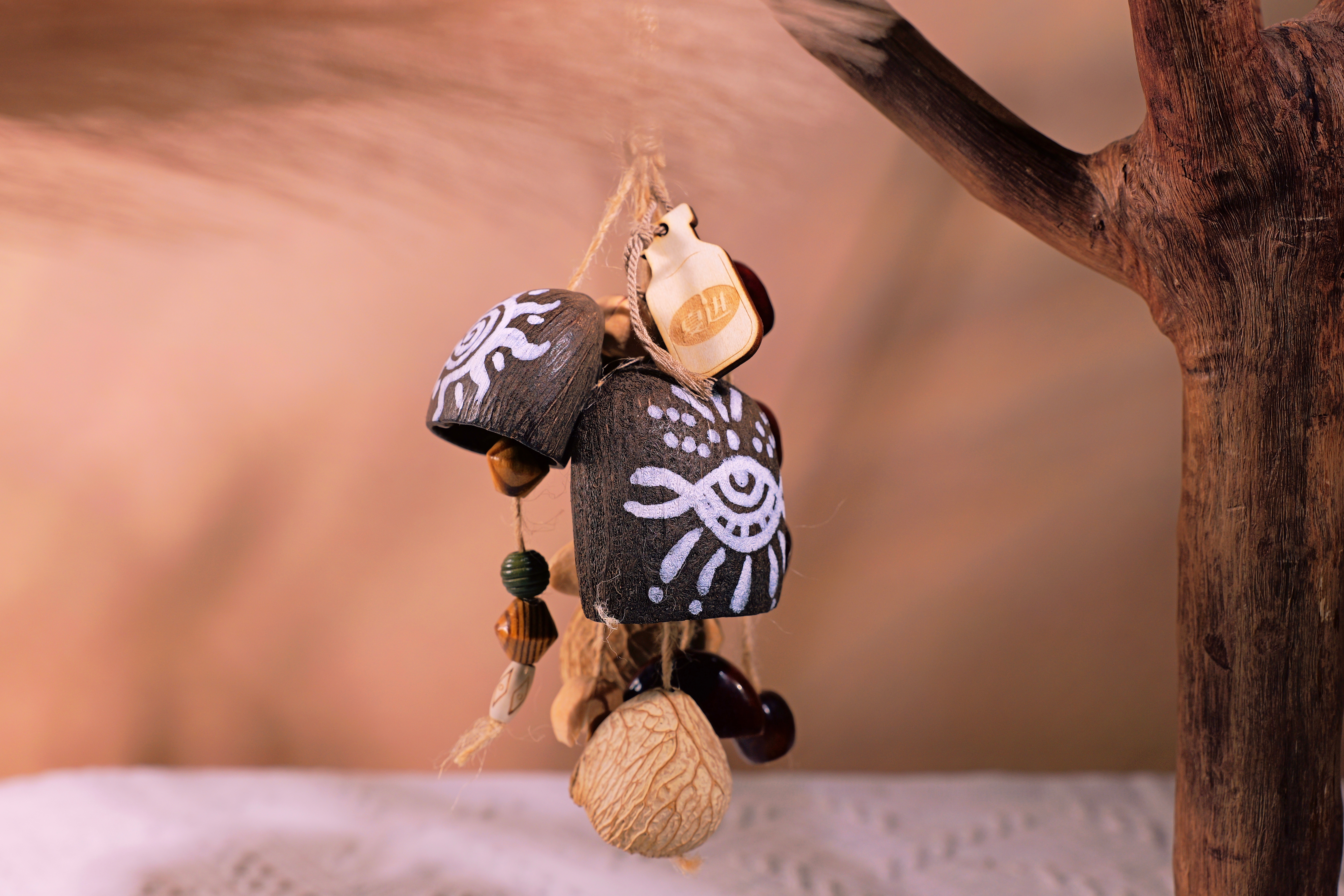 手工果壳风铃挂件