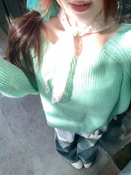 <曾小咸推荐>3.7现货秒杀 ！微信超特价！韩系多巴胺毛衣（不含丝巾） 日常159.99 立减80 秒杀79.99！！ 商品图5