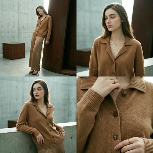 PALUOPO/PL翻领女开衫ET20061R-C1/约重265g 商品图1