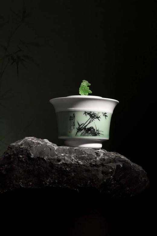 缶庐近墨·玉瓷茶器礼盒 | 西泠·有美堂出品，吴昌硕墨宝竹韵跃然茶器上 商品图0