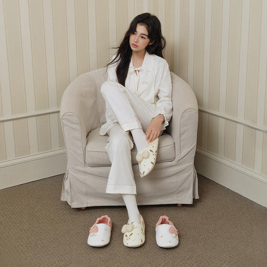 朴西月暖居家月子鞋秋冬新款爬爬垫拖鞋防滑室内保暖包跟棉鞋 商品图8