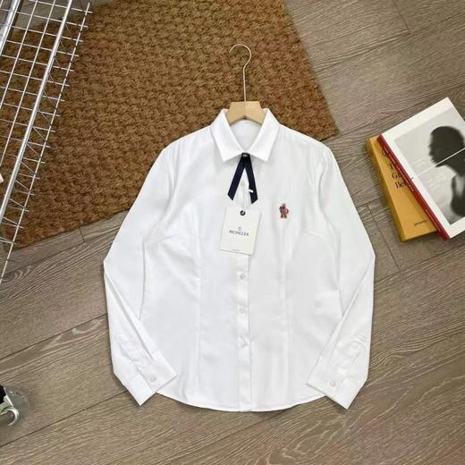 F030404简洁干净纯棉衬衫女士新款春季白色长袖职业气质休闲衬衣 商品图1