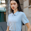 亚麻蚕丝珠地棉男女同款短袖翻领polo衫  XYD-5401 商品缩略图3