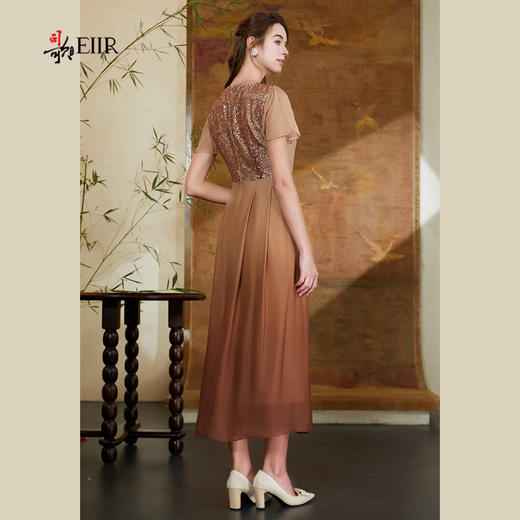 司歌渐变蕾丝重工收腰气质连衣裙A911225X 商品图2