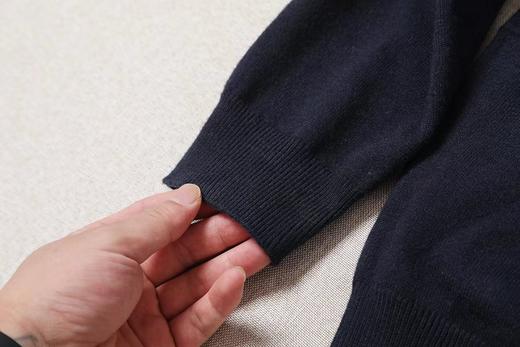 F0304130半高领拉链领口条纹拼色胸口刺绣温柔毛衣开衫 商品图13