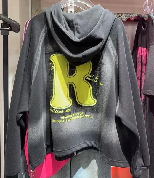 NC撞色图案连帽卫衣式外套60116（黑）春季261050040321 商品图1