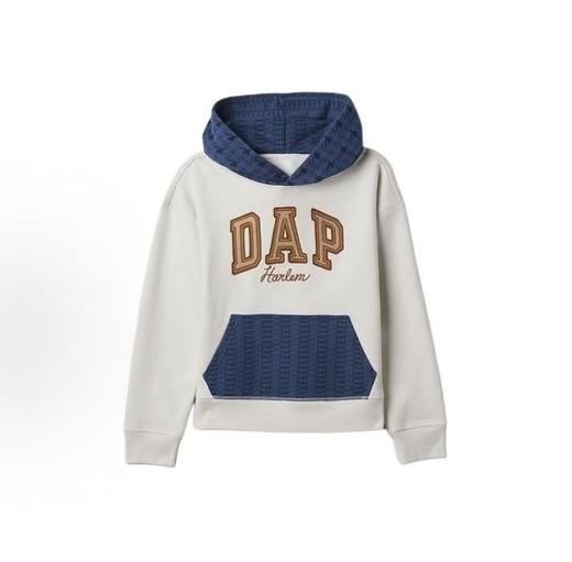 GAP 儿童拼接连帽卫衣99.9元（线上线下同步在售，不一定有货，介意勿拍）659012-NT 商品图0