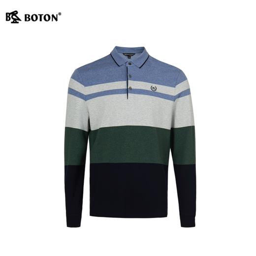 波顿男士三季针织POLO衫｜条纹撞色点缀，长袖简约好搭MT069126 商品图5