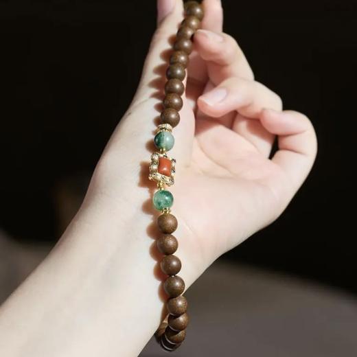 【蕴福·人参双圈合香珠手串】敦煌福泽古法合香珠手链串珠女轻奢高级感中草药材国风文玩手串手饰 商品图4