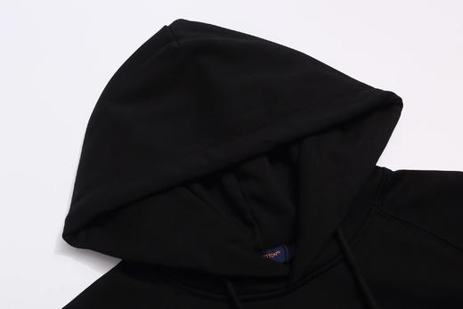 F030416胸口莱茵石烫钻字母牛角袖情侣宽松遮肉休闲连帽卫衣 商品图5