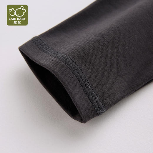 拉比童衣j6-1趣野撞色圆领衣卡其LZAC100403 商品图3