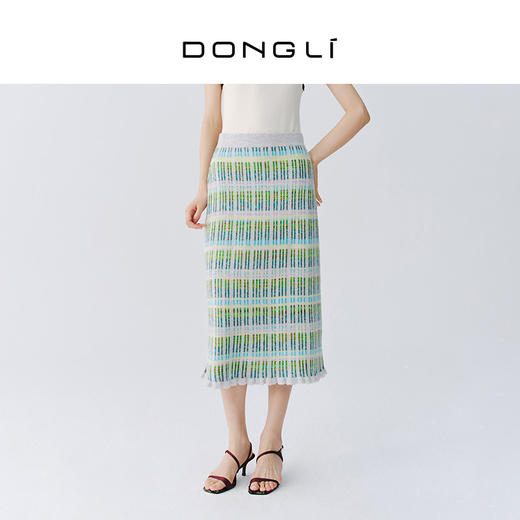 东黎 • 万物复苏 白桦林 山羊绒女士春夏时尚半裙 6227 商品图1