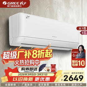 GREE格力 凉之沁 大1匹/1.5匹  一级/三级能效 变频冷暖挂机空调