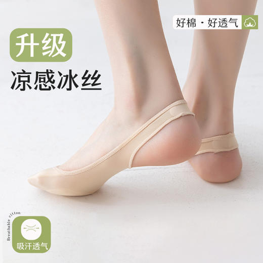 【19.9到手6双❗️冰丝吊带隐形船袜】冰爽无痕黑科技，给双脚开了空调，告别闷脚黏腻，贴合脚型不紧绷；弹力袜口不勒脚，硅胶防滑脚掌袜不掉跟吊带袜子女L 商品图2