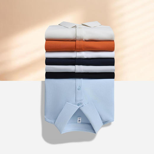 210g 60支棉+天丝莱赛尔纯色二级贴胶布领短袖翻领上衣  ZT-S1300# 商品图2