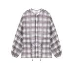 早乙女惠子saotome/STMCS222206/格纹薄纱遮阳收腰长袖衬衫 商品图0