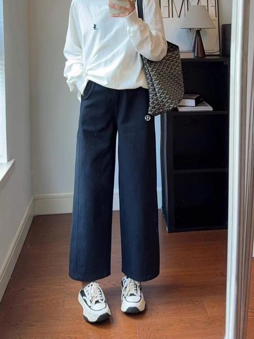 F030445春夏季新款天丝棉挺括垂坠感高腰阔腿设计休闲裤 商品图7